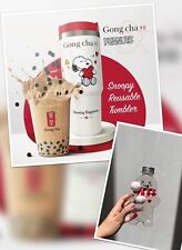 [ BUY 1 Get 1 FREE ] Buy WHITE Snoopy X Gong Cha TUMBLER Get Ginger Bread Bottle picture