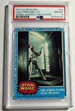 1977 Topps Star Wars Movie Photo Card Facing the Deadly Chasm #41 PSA 8 Series 1 picture