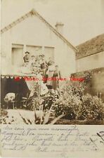Portugal, RPPC, Family Posing Outside by their House, Stamp, UDB picture