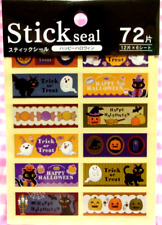 KYOWA Happy Halloween Ghost Pumpkin Cat Stick Sticker Sheet / Made in Japan picture
