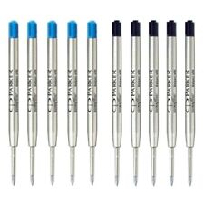 10Pcs Parker Quink Ball Refills 5 Black+5 Blue Fits My Store Ballpoint Pens picture