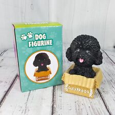Clever Dog Black Poodle in Faux Cardboard Box 3.5