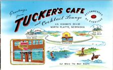 Vintage Postcard Tuckers Cafe Restaurant Lounge North Platte NE Nebraska  I-196 picture