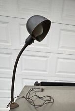 Vintage 1950's Industrial Gooseneck Bench Clamp Work Lamp Light picture