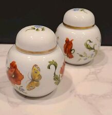 (2) Elizabeth Arden Chelsea Gardens Trinket Jar Scented Candle Japan Gold Trim  picture