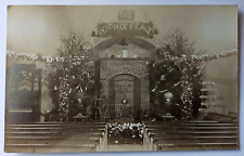 Antique 1911 Church Interior The Reign Of Peace RPPC Posted Postcard picture