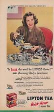 Magazine Ad - 1945 - Lipton Tea - World War 2 - Gladys Swarthout - opera picture
