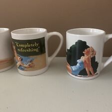 Set of 4 vintage Gibson COCA COLA pin up girl mugs picture