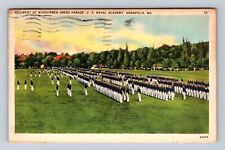 Annapolis MD-Maryland, U.S Naval Academy Dress Parade Vintage c1939 Postcard picture