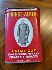 Prince Albert Tobacco Tin Can Crimp Cut Long Burning Pipe Tin  picture