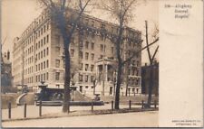 c1900s PITTSBURGH, PA RPPC Real Photo Postcard ALLEGHENY HOSPITAL Street View picture