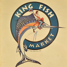 Vintage 1999 King Fish Market Restaurant Menu Richmond Avenue Houston Texas picture
