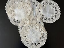 ANTIQUE LACE -CIRCA 1900’s, BRUSSELS LACE COASTERS picture