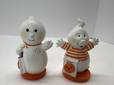 Set Of 2 Hallmark Halloween Ghosts 2.5 Inch Vintage Ceramic Figurine picture