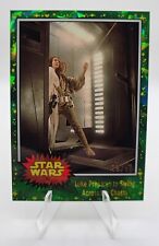 2022 Topps Star Wars Chrome Sapphire Luke Prepares To Swing Chasm #43 Green /50 picture