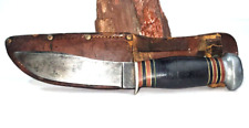 Vtg Remington UMC RH-32 Fixed Blade Hunting Knife c1925-1933 Stacked Leather picture