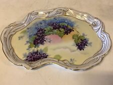 Vintage Antique Porcelain Floral Decorated Platter picture