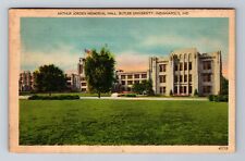 Indianapolis IN-Indiana, Butler University Memorial Hall, Vintage c1944 Postcard picture