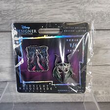 Disney Maleficent 2 Pin Set 1/6 Midnight Masquerade Badges Designer Ltd Edition picture