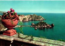 Beautiful Island And Cape S. Andrew Taormina Sicily Italy Postcard picture
