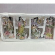 Chinese Beauties The Four Seasons Geisha Figurines Set 4 Porcelain NIB Decor picture