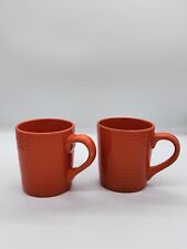 Set Of 2 Royal Norfolk Greenbrier International Ceramic Coffee Tea Mug Orange picture