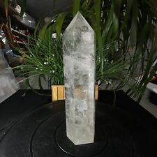 4.73LB White crystal obelisk Crystal energy column Reiki healing 2150g picture