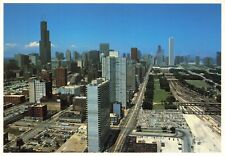 Postcard IL Chicago Downtown Lake Michigan as seen from the Sears Tower picture