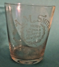 A.M. SMITH SHOT GLASS 1913 1914 MERRY XMAS 247 249 HENNEPIN AVE MINNEAPOLIS MN. picture
