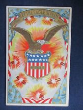 1908 Fourth of July US Eagle Firecrackers Patriotic Greeting Postcard picture