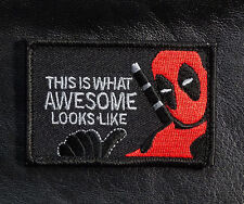 THIS IS WHAT Awesome Looks Like DEADPOOL PATCH (red/blk-DP1) picture