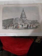 HARPERS WEEKLY FEB 6 1858 THE CAPITOL AT WASHINGTON WITH THE NEW EXTENSIONS picture