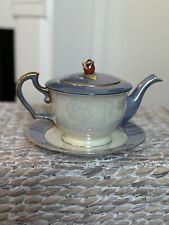 Noritake Tea Pot Serving Plate Set Fine China RARE 1920s Green Trademark picture