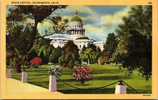 California State Capitol Gardens Sacramento Historic Building UNP Color Postcard picture