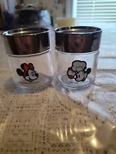 Vintage WALT DISNEY Production MICKEY and MINNIE 3 inch Salt and Pepper Shakers picture