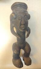 Vintage African Art Tribal Carved Wood Statue  picture