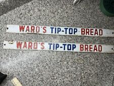 Rare Vintage Wards Tip-Top Bread Door Push Country Store Sign Gas Oil picture