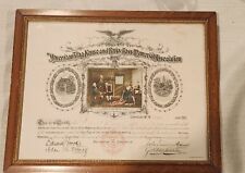 1900 American Flag and Betsy Ross Memorial Assoc Framed Certificate *RARE* picture