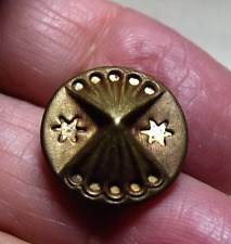 Antique Twinkle Button  - Turn Design, Fan/Shell, Stars (3099) picture