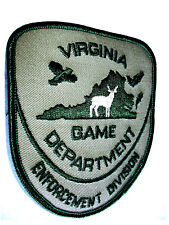 Vintage VIRGINIA GAME DEPARTMENT ENFORCEMENT DIVISION Patch picture