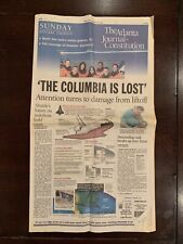 The Atlanta Journal Constitution ~ 'The Columbia is Lost' ~  February 2, 2003 picture