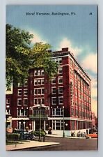 Burlington VT-Vermont, Hotel Vermont, Antique, Vintage Souvenir Postcard picture