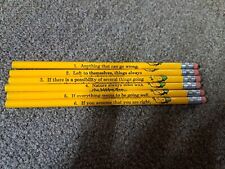 Vintage Murphy's Law Pencil Set Of 6 Never Used picture