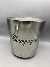 Deco 79 Aluminum Tall Floor Champagne Ice Bucket 9”x9” Gray MISSING LEGS *READ picture