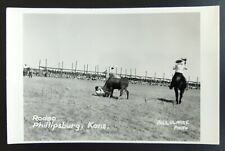 RPPC Rodeo Phillipsburg Kansas Cowboy Cattle Wrangler Crowd Watching  picture