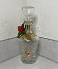 Fratelli Beccaro Strawberry Wine Clear Glass Diamond Pattern Decanter Italy picture