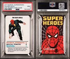 1977 MARVEL SUPERHEROES THE RED SKULL TOP TRUMPS CARD GAME PSA 9 MINT POP 1 picture