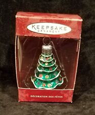 Hallmark Keepsake Ornament Li’l Christmas Tree Hand Blown Glass 2000 w/ box picture