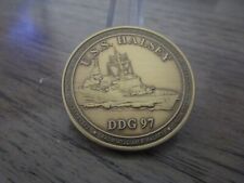 Vintage USN USS HALSEY DDG 97 Hit Hard Hit Fast Hit Often Challenge Coin #337S picture