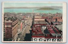 Postcard Panoramic View Business District Market Street San Francisco, CA picture